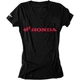Factory Effex Women's Honda V-Neck T-Shirt (Black) L