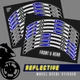 Blue 17" Rim Reflective Wheel Stickers SH26 For Suzuki SV 650X 19 20