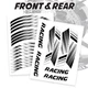 White 17 inch Wheel Sticker Decal AX2 For Honda CBR650R 19-20