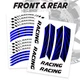 TTIN 17'' Rim Wheel Stickers Decal Kit For Kawasaki Ninja 650R 06-21 20 19 18 17