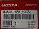 Fits Honda Motorcycle - Powersports Stripe R. (Type1) PT# 83505-HW1-690ZA