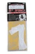 FACTORY EFFEX 5" White Pro Number #7 Decal QTY 3 (130207)