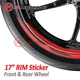 Wheel 17'' ROBOTIC 8pcs Rim Stickers For Yamaha YZF R1 R6 FJR1300 XSR900 MT-10