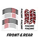 FC66 17'' Rim Wheel Stickers Decal Kit For Kawasaki Ninja 1000 SX 11-19 18 17 16