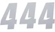 Dcor Slash Plate Number #4 6"H White 3-Pack