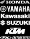 Factory Effex FX08-94416 Die Cut Sticker 5ft. Logo Suzuki - Black