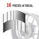 For Yamaha FZ09 MT-09 18-24 23 22 21 Wheel Edge Rim Stickers 17 inch S01B White