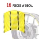 For Kawasaki Ninja 650R 06-24 23 22 Wheel Edge Rim Stickers 17 inch S04B Yellow