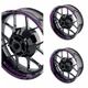 Purple Wheel Rim Sticker Model Kit For Yamaha 17 inch Wheel Motorcycles