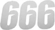 DCOR - 45-32-6 - Slash Number Plate - #6 - White - 7"