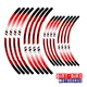 STRIPE05 Dirt Bike Wheel Rim Stickers For Yamaha YZ250FX YZ450FX 16-2021