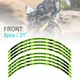 Green 21in 19in Front Rear Rim Wheel Sticker Decals For Kawasaki KX MX Dirt Bike