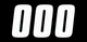 Factory Effex 3pk 6in Factory Number 0 Stickers White 08-90050