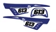 YAMAHA FACTORY NUMBER PLATE GRAPHICS DECALS 21MIL MX PW50 1990-2025