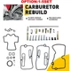 For Honda CRF250X 2004-2009 CRF450X 2005-2014 Carburetor Carb Rebuild Repair Kit