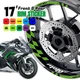 For Kawasaki Ninja 650R 06-24 23 22 GP01 17 inch Wheel Rim Stickers Decal