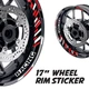 Red 17 inch Wheel Sticker FC66 For Triumph STREET CUP 17-19 18