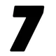 #7 4" Tall Black Competition Stick-On Race Numbers - 3 Pack Dirt Digits DD43B-7