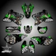 Kawasaki KLX 400 400R 400SR 2003 - 2006 GRAPHICS KIT DECALS OUTLAW BLACK GREEN