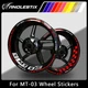 Reflective Motorcycle Wheel Sticker Rim TapeDecals Graphics  For YAMAHA MT03