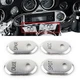 4x Metal Brushed Panel Switch Covers For Harley Touring Electra Glide Road Glide