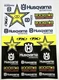 Factory Effex Husqvarna Racing Universal OEM Sticker Sheet Rockstar Graphics NEW