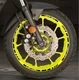 BLACK WHITE GP STYLE CUSTOM RIM STRIPES WHEEL DECALS TAPE STICKERS YAMAHA MT-07