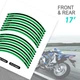 Dark Green S03B Morocycle Tape Wheel Sticker 17" For Yamaha MT03 18-20 19