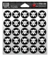 Award Decals Skull and Crossbone Sticker Set (White on Black) (100 Decals) 1"...