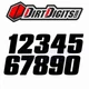 Dirt Digits DD43W-3 Competition Stick-On Numbers for Graphics Number Plate yf