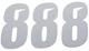 Dcor Slash Plate Number #8 7"H White 3-Pack