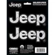 Jeep Logo Treaded Holographic Decal - Chrome - Looks Like Diamond Plate Aluminum