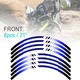 Blue 21in 19in Front Rear Rim Wheel Sticker Decals For Suzuki RM RMZ Dirt Bike