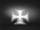 Highway Hawk HH-51-39952 3-D Sticker - Gothic Cross - 10 x 10cm