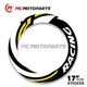 17'' Rim Protection Sticker PLATINUM For Suzuki GSXR 250 GSX1250FA GSXS1000
