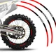 Red 21'' 18'' MX Wheel Rim Stickers P03B For Honda CRF 250RX 2019-2021