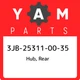 3JB-25311-00-35 Yamaha Hub, rear 3JB253110035, New Genuine OEM Part