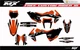 Fit KTM XCW XCFW EXC EXCF 2017 to 2019 & SX SXF XC XCF 2016 to 2018 graphic kit