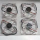 Yate Loon D12SL-12 120mm Clear Sleeve Case Fan 4-Pack 3-Pin 12V