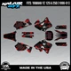 Graphics Kit for Yamaha YZ250 YZ125 (1996-2001) YZ 250 YZ 125 Twitch- Red