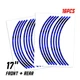 Blue W01B Wheel Stripes Sticker For Kawasaki Z750 2004-2011 10 09 08 07 06 05