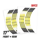 R02B For Ducati Monster S4R 04-08 Yellow Motorcycle Rim Decal Kit 07 06 05