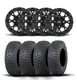 ITP Hurricane 14" Matte Black Wheels And Terra Hook Tires [27x9-14]
