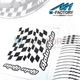 Racing 17 Inch Wheel Red Rim Stickers AA01 For Suzuki GSXS1000F 16-19 17 18 19