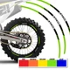 Green Dirt Bike MX Wheel Rim Sticker P03B For Suzuki DR-Z 400S 25 24 23 22 21 20