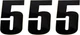 Moose Race Number Pack #5 4.5" Black 3-Pack