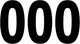 Factory Effex Pro Numbers 7in. - No. 0 - Black - 02-4340