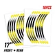 B01B For Kawasaki Ninja 650R 06-21 Yellow Rim Stripes Kit Sticker 20 19 18 17 16