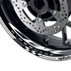 White AA02 17 INCH RIM DECALS STICKER KIT For Honda CBR1000RR 19 20 21 22