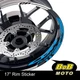 AQUA 17" Rim Stickers Decals Custom AA02 For Honda CBR1000RR 04-18 14 15 16 17